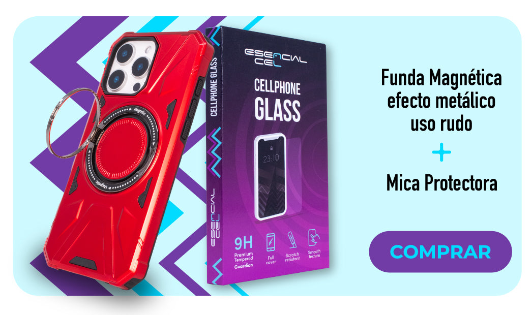 Pack Funda Magnética Mica y Protector de Cámara